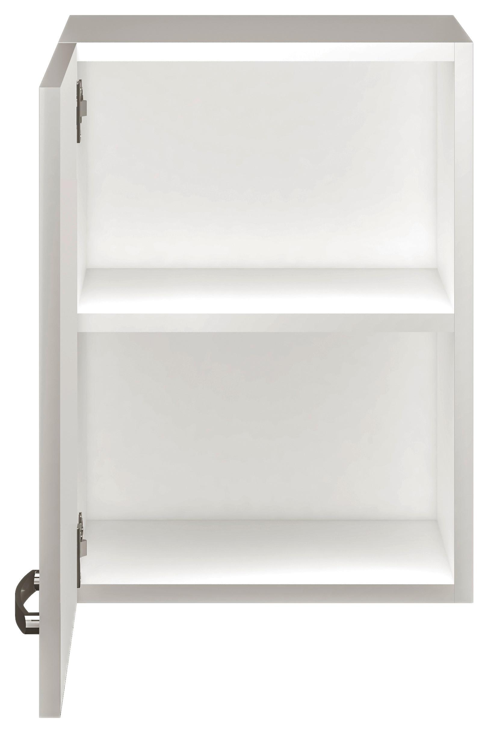 Kuhinjska Zgornja Omarica Alba, Bela, Š. 40 Cm - barve nerjavečega jekla/bela, Moderno, kovina/leseni material (40/54,8/32cm) - FlexWell