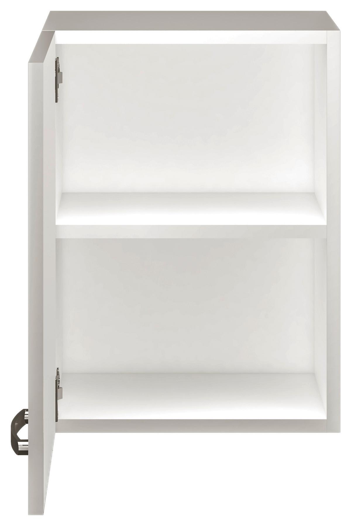 Kuhinjska Zgornja Omarica Alba, Bela, Š. 40 Cm - barve nerjavečega jekla/bela, Moderno, kovina/leseni material (40/54,8/32cm) - FlexWell