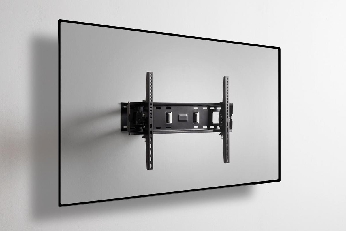 TV-Wandhalter in Schwarz - Schwarz, Metall (60/40cm) - Mömax