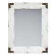 Spiegel Chiara - Weiß, ROMANTIK / LANDHAUS, Glas/Holz (62/80/5cm) - premium living