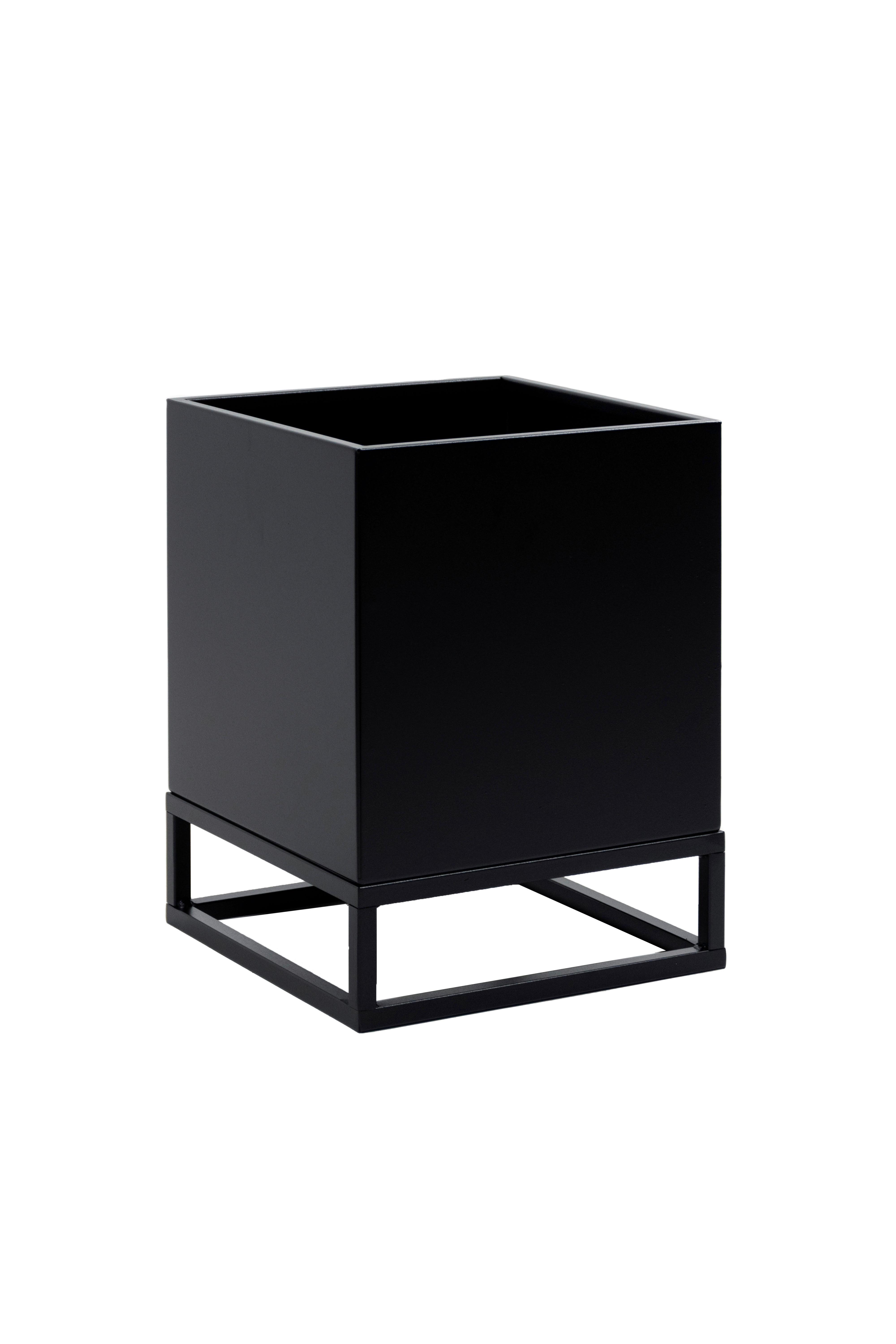 Blumenständer Schwarz - Schwarz, Basics, Metall (32/32/40cm)