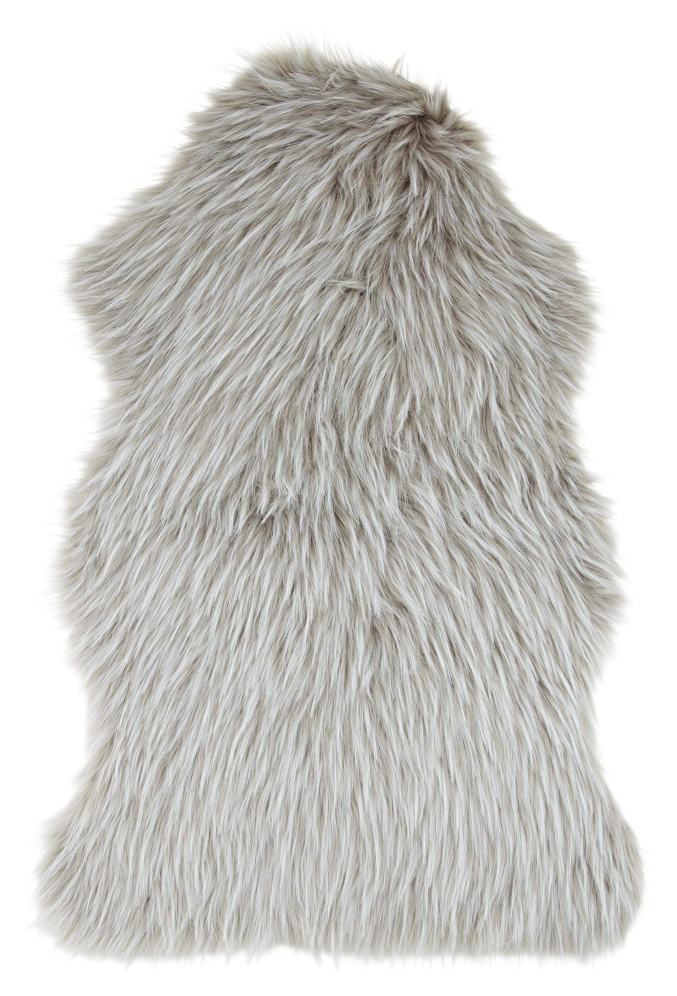 Schaffell Marina in Taupe ca. 60x90cm - Taupe/Weiß, Textil (60/90cm) - Modern Living