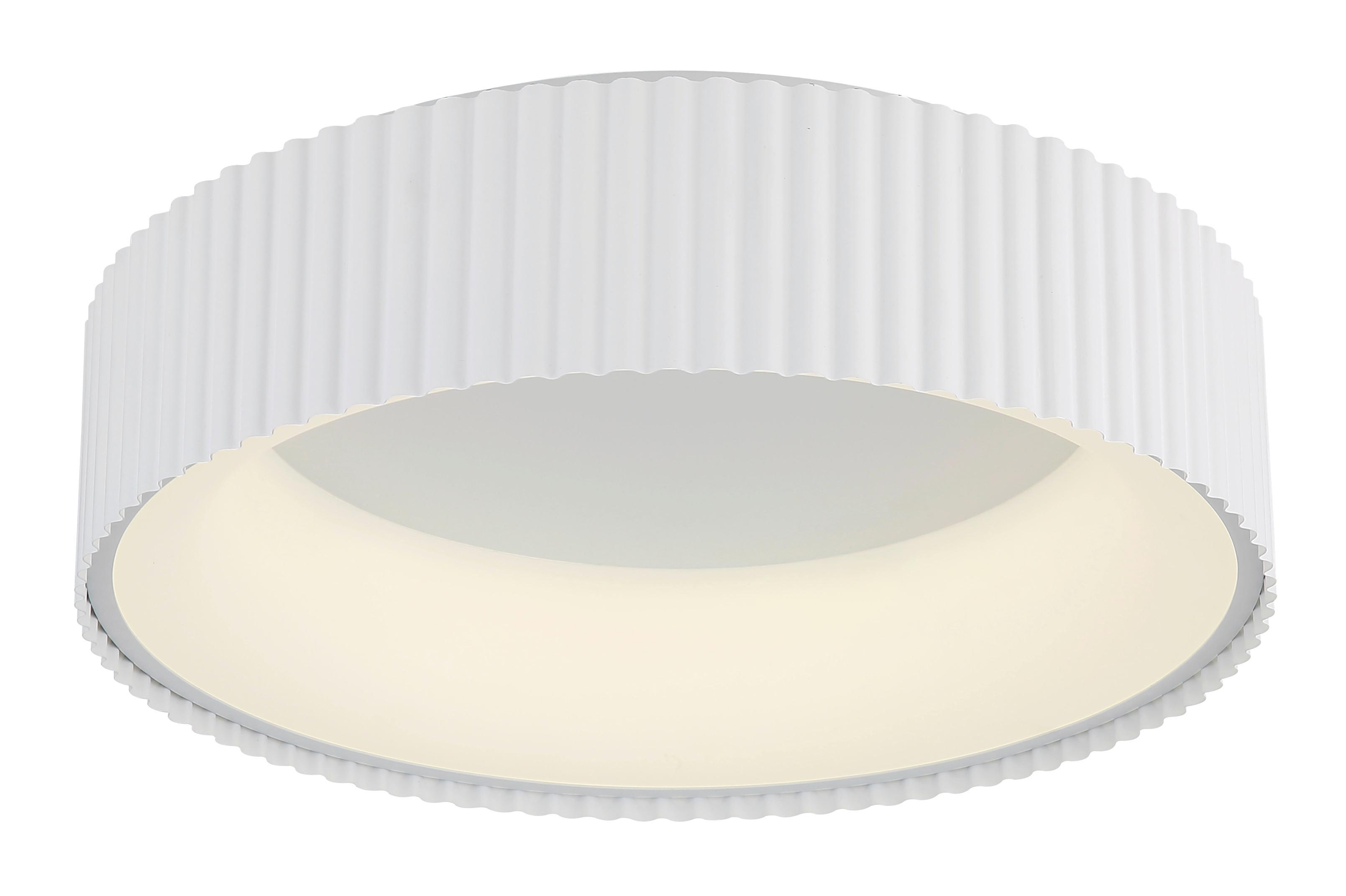 LED-DECKENLEUCHTE 15924DW KEMP - Weiss, Basics, Kunststoff/Metall (46/13cm) - Globo