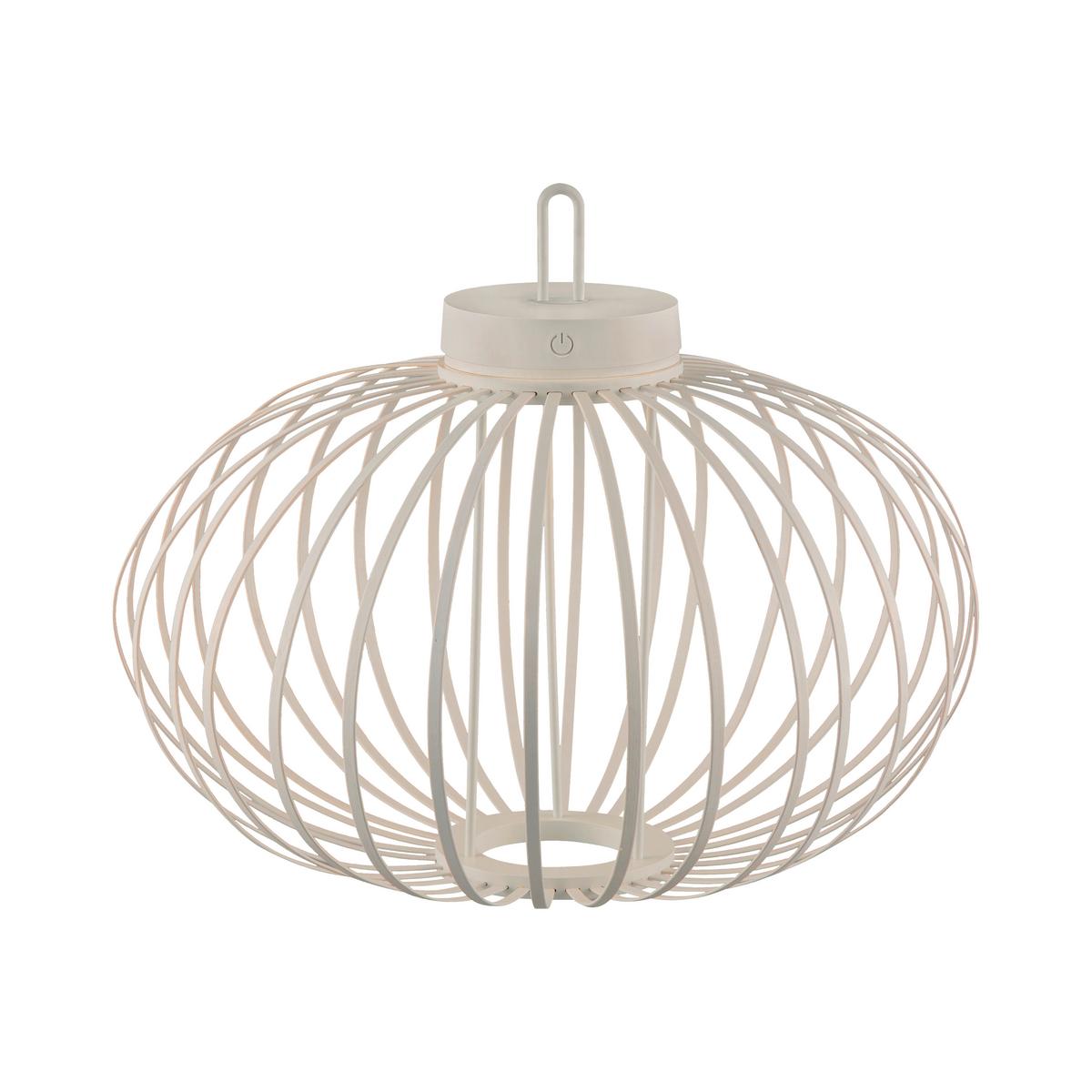 Akku-Tischleuchte Greige max. 1,5 Watt - Greige, Design, Holz/Kunststoff (46/46/37cm)