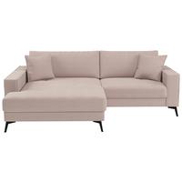 Kutna Garnitura Ted - ružičasta/crna, Trend, tekstil/metal (174/228cm) - Modern Living
