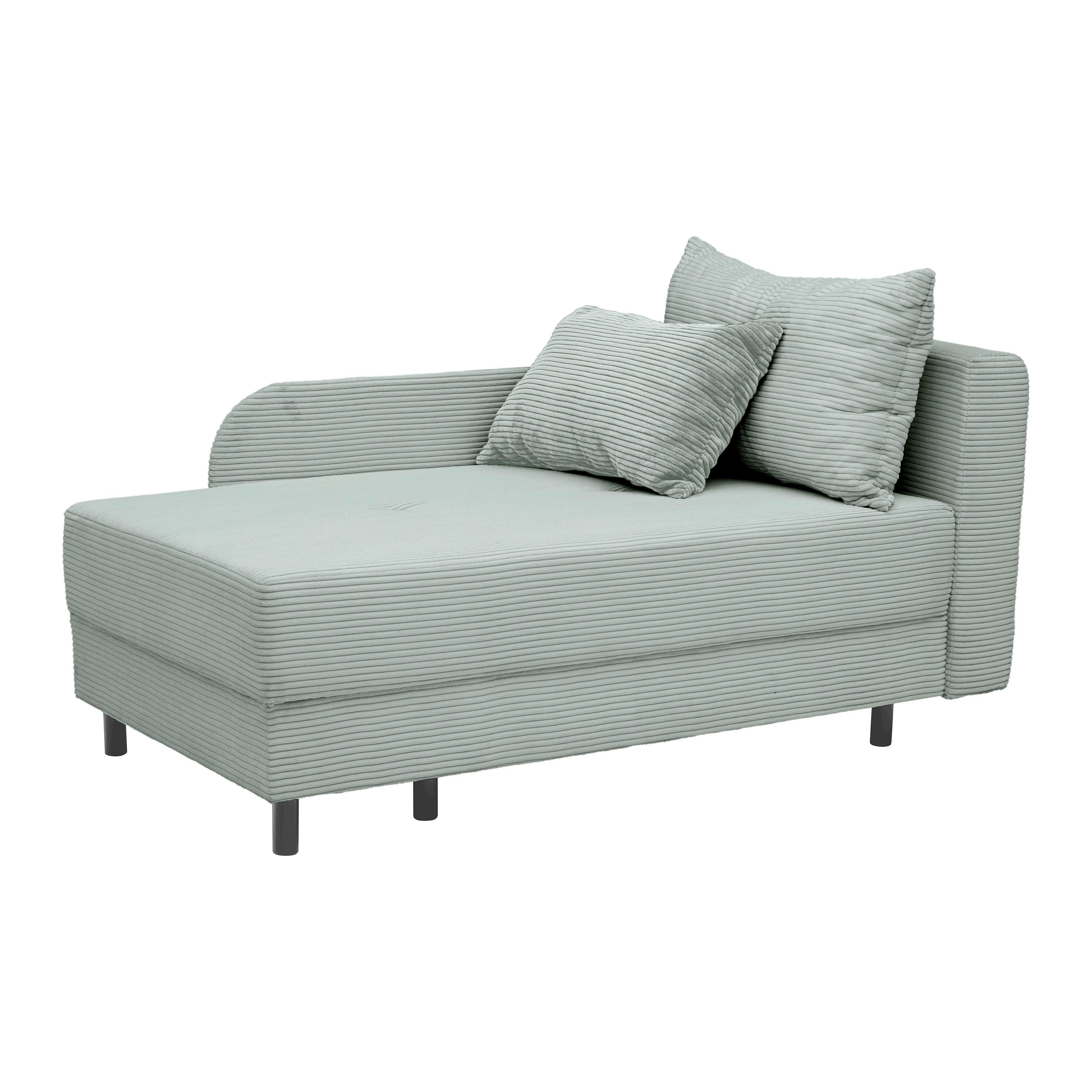 Liege Nova Grau - Schwarz/Grau, MODERN, Holz/Textil (145/62/85cm) - Mömax