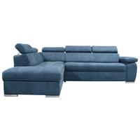 Sedežna Garnitura Casti Ii, Temno Modra, Ležišče, Predal - barve kroma/temno modra, Moderno, umetna masa/tekstil (205/270cm) - Mömax