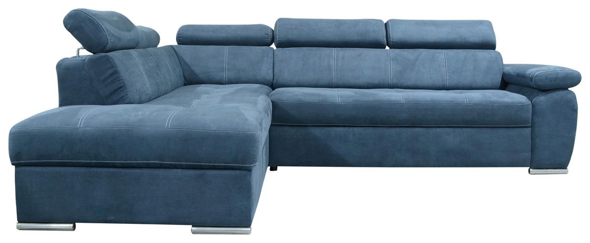 Sedežna Garnitura Casti Ii, Temno Modra, Ležišče, Predal - barve kroma/temno modra, Moderno, umetna masa/tekstil (205/270cm) - Mömax
