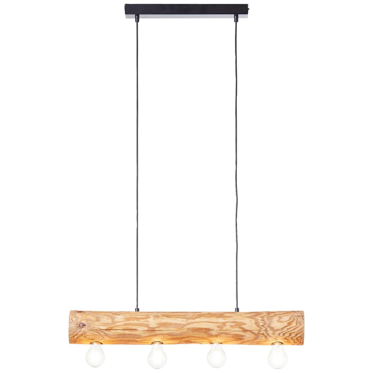 Hängeleuchte Trabo Kieferfarben max. 25 Watt - Kieferfarben, Natur, Holz/Metall (105/70/10cm) - Brilliant