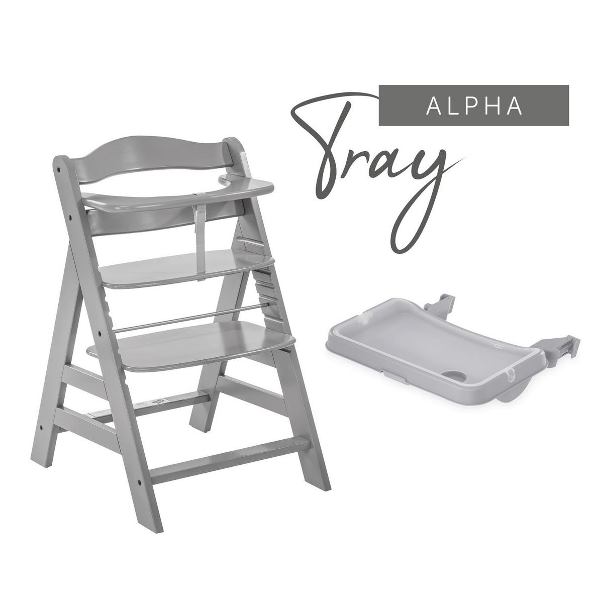TACKA DO JEDZENIA I ZABAWY 661994 ALPHA TRAY - szary, Trend, tworzywo sztuczne (46/56,5/22,5cm) - Hauck