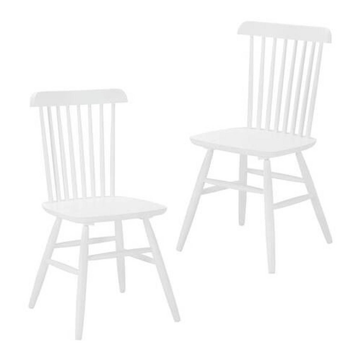ZESTAW KRZESEŁ PEDRO - biały, Modern, drewno (48/89/52cm) - Bessagi Home