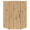 Kutna Komoda Multi - hrast Artisan/crna, Moderno, drvni materijal/plastika (71,5/71,5cm) - Modern Living