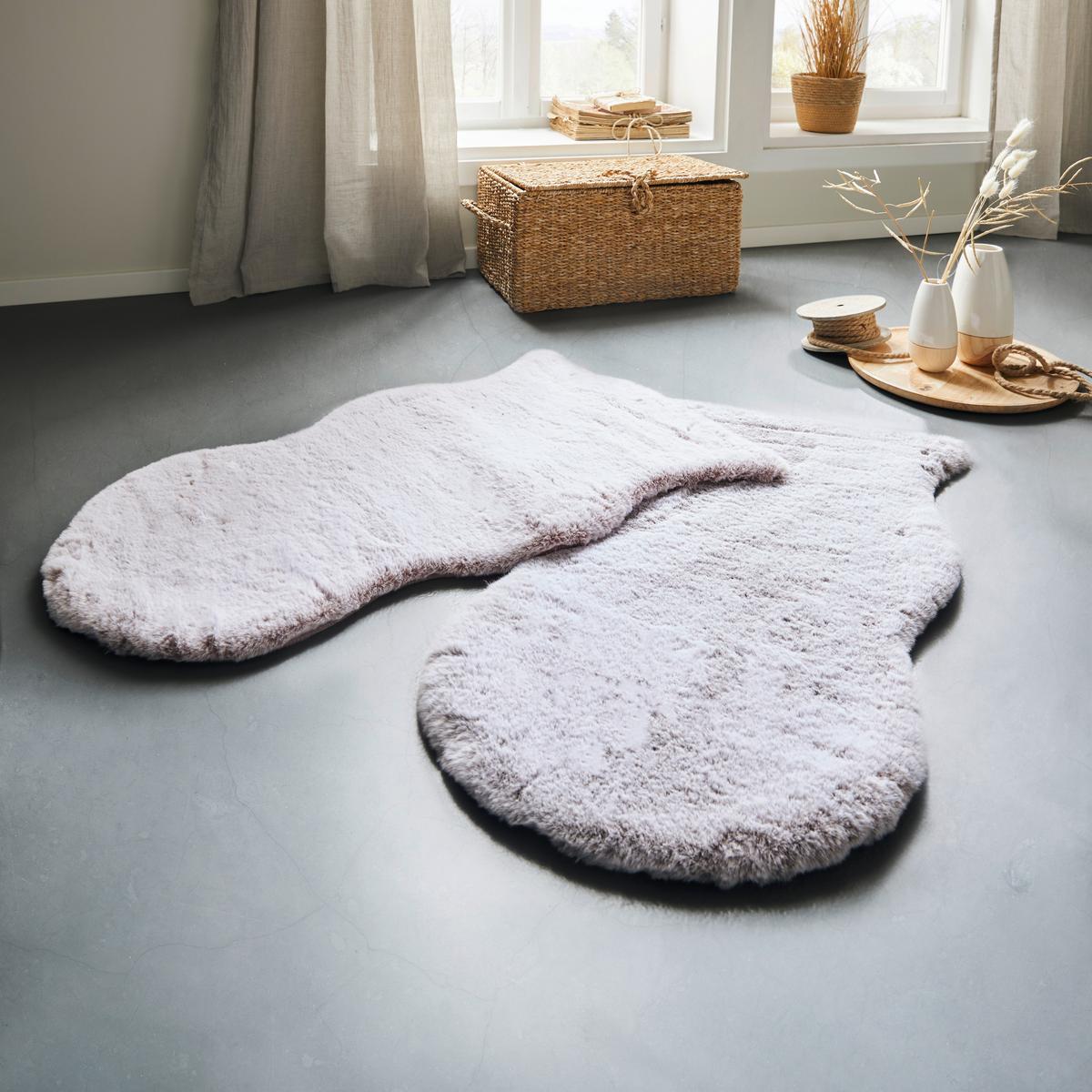 Umjetno Krzno Mia - bijela/ružičasta, Moderno, tekstil (55/80cm) - Modern Living