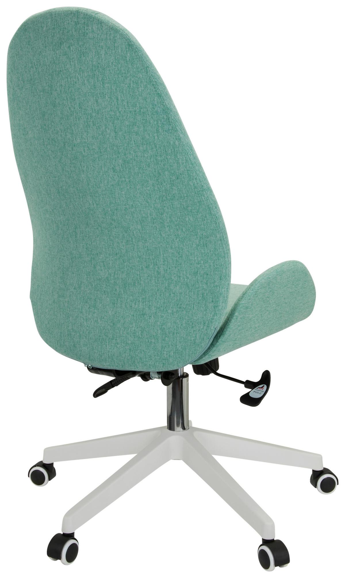 Vrtljivi Stol Avea I, Meta Zelena - bela/metino zelena, Basics, umetna masa/tekstil (56/104/58cm) - MID.YOU