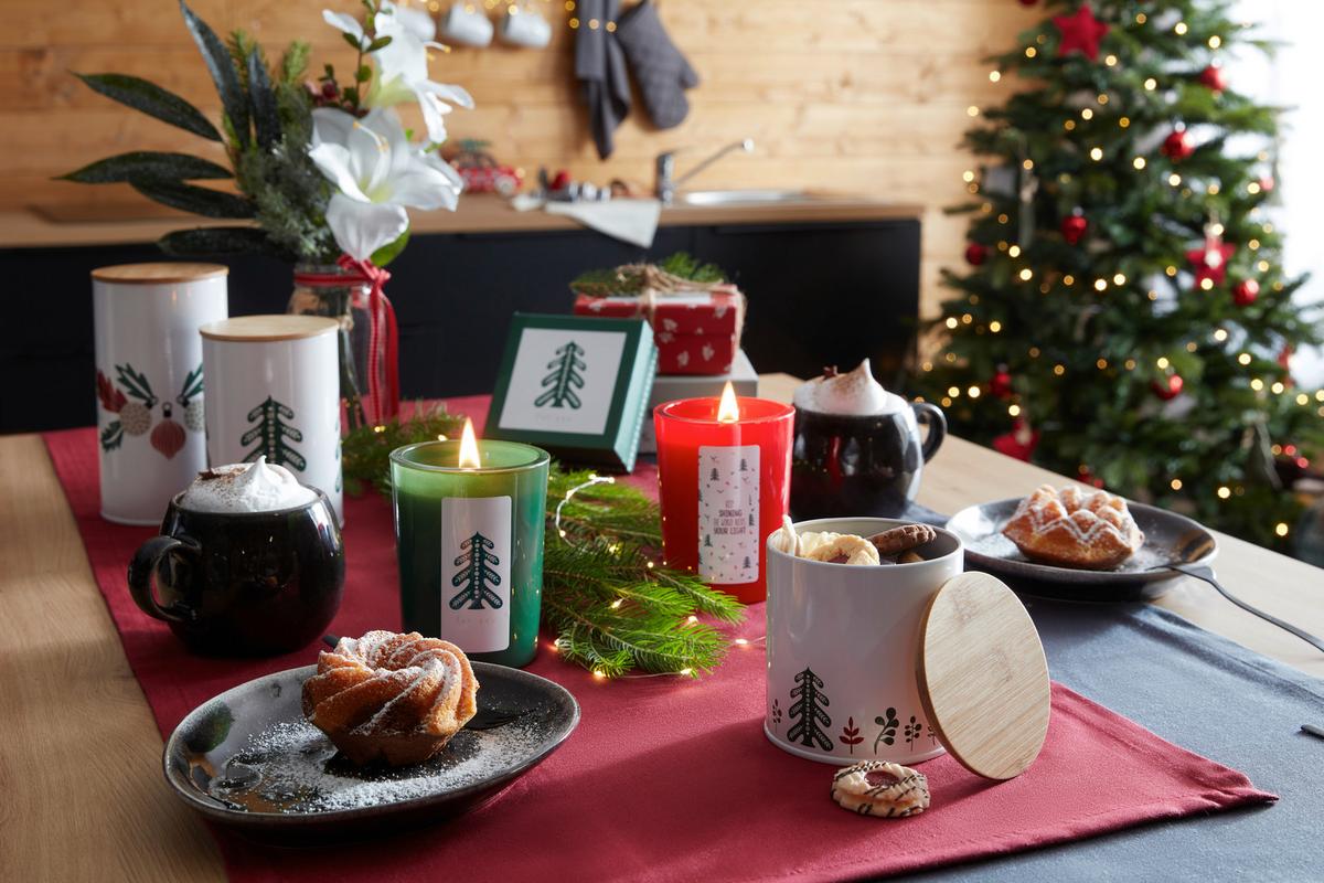 Cutie pentru biscuiți Christmas Fable - multicolor/culoare natur, lemn/metal (10/10cm) - Modern Living