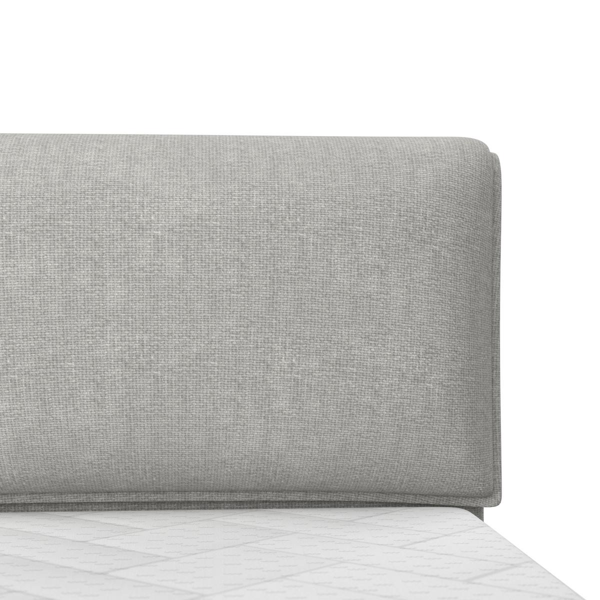 Boxspringbett Mosamo ca. 180x200 cm Hellgrau mit Topper - Hellgrau/Schwarz, Modern, Holz/Holzwerkstoff (180/200cm) - Bessagi Home