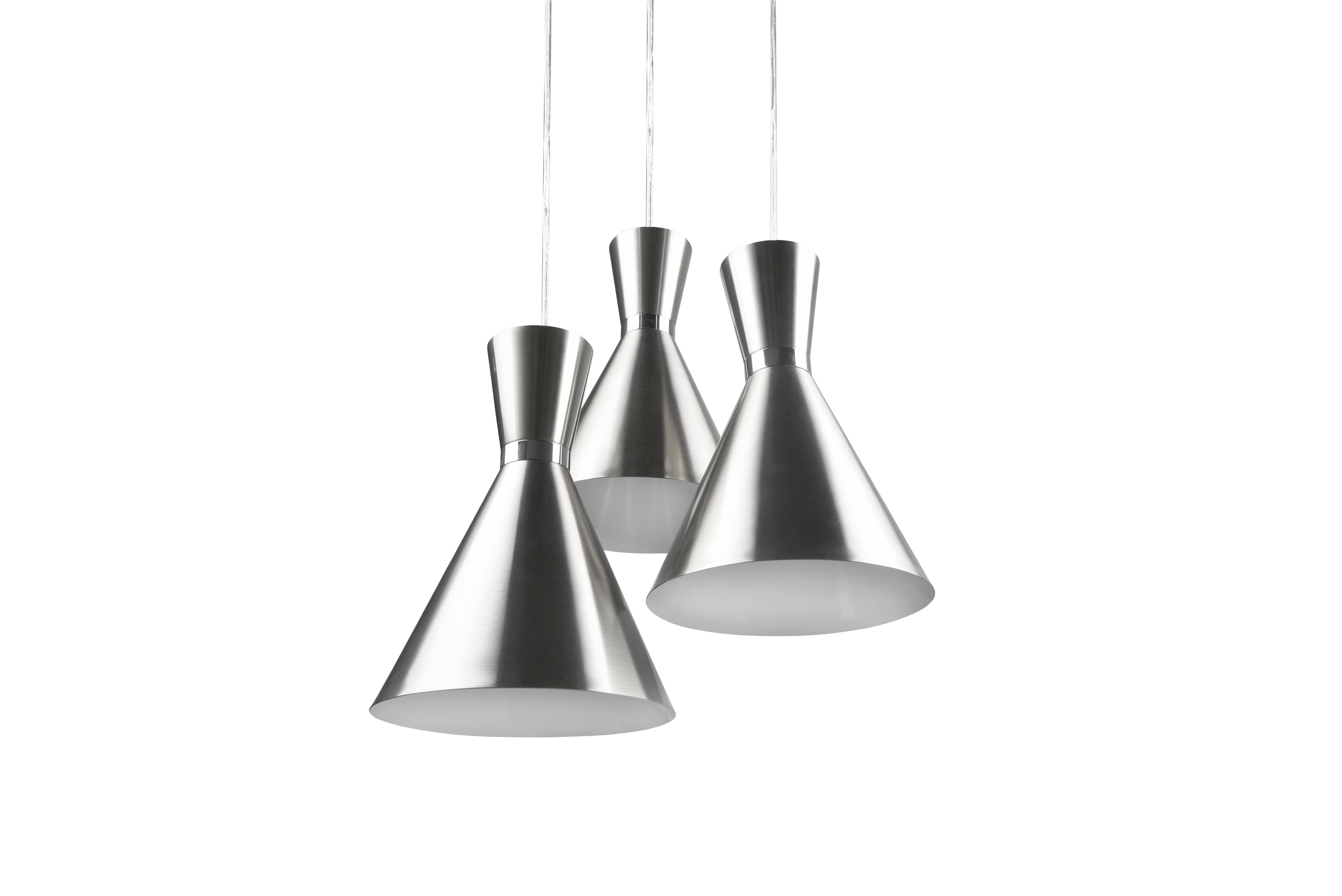 Pendelleuchte Enzo Chromfarben max. 28 Watt - Chromfarben/Nickelfarben, Basics, Metall (41/150cm)