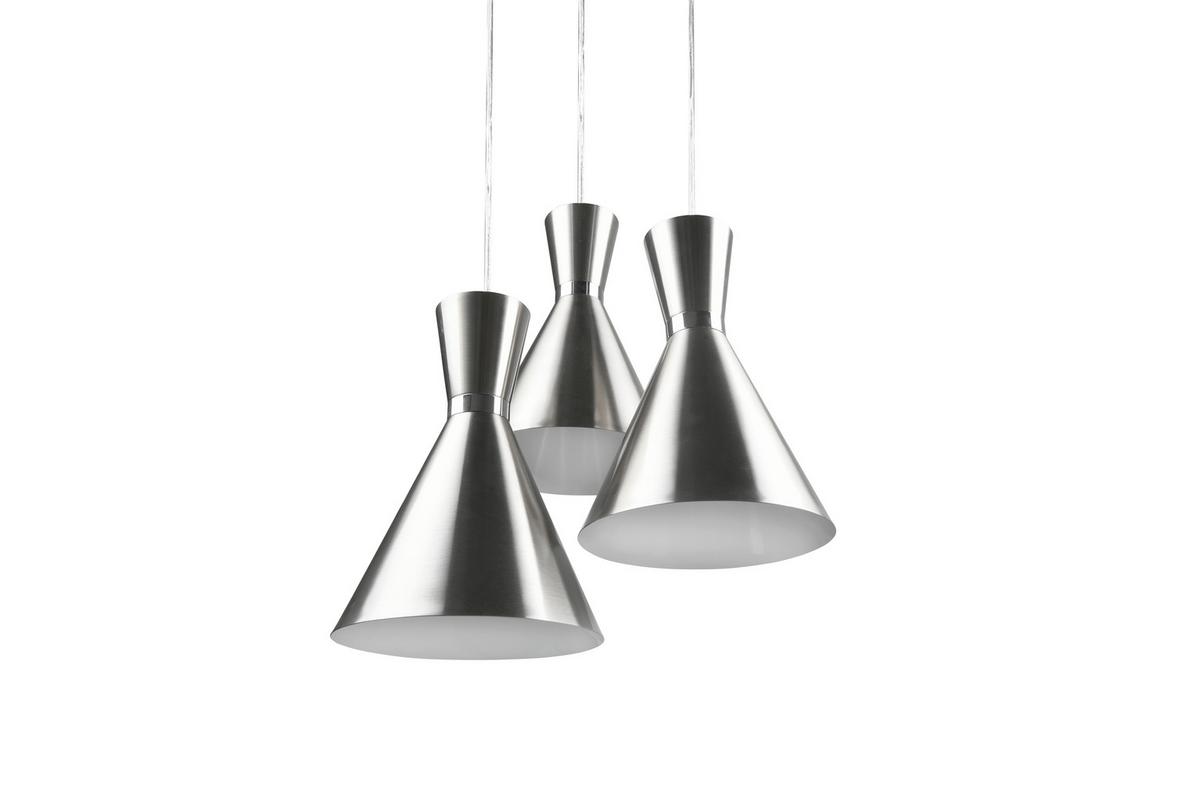 Pendelleuchte Enzo Chromfarben max. 28 Watt - Chromfarben/Nickelfarben, Basics, Metall (41/150cm)
