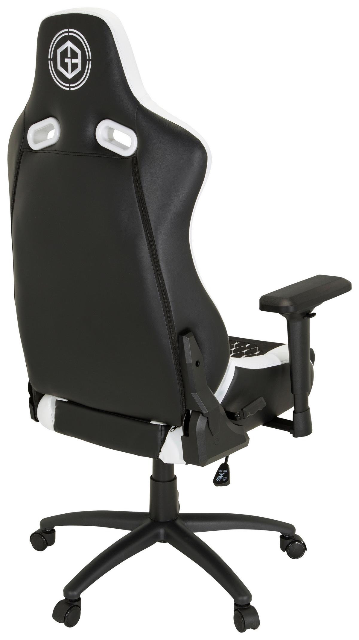 Gaming Stol Gamebreaker Sx 04, Črna, Bela - črna/bela, Moderno, kovina/umetna masa (74/137/66cm) - MID.YOU
