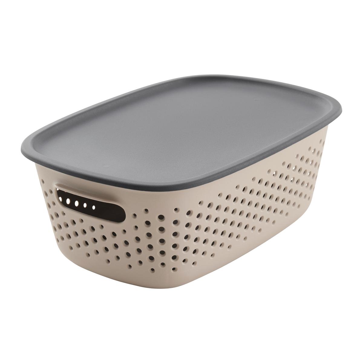 Coșuleț pentru depozitare Maja - cca. 3,5L - taupe, Modern, plastic (28/19,5/10,5cm) - Mömax