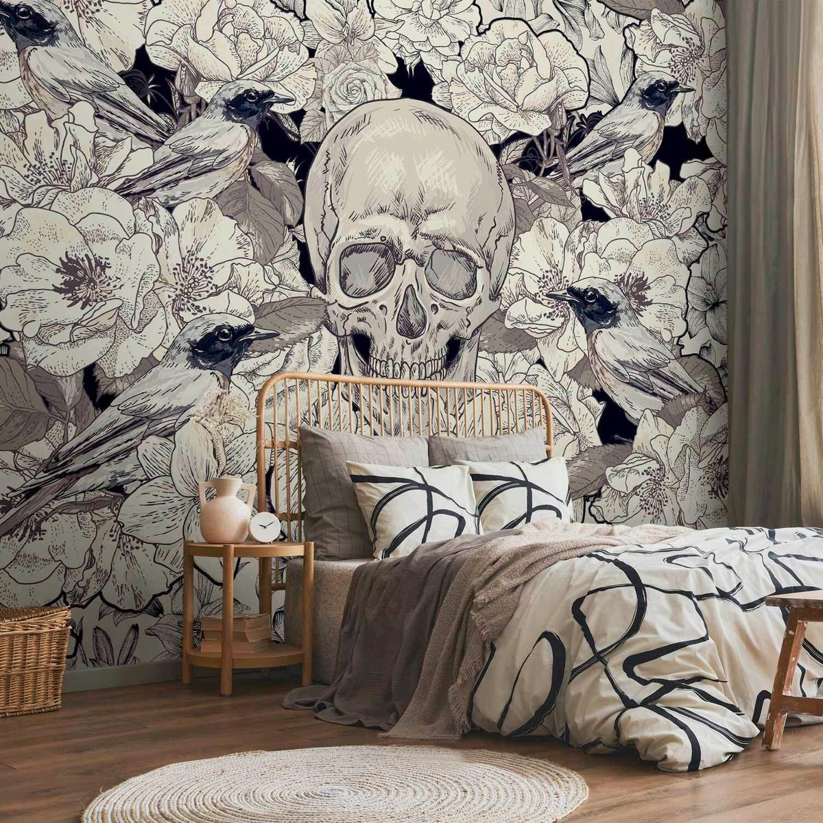 Fototapeta Art Nouveau, 400x280cm - siva/bež, Trendi, tekstil (400/280cm) - artgeist