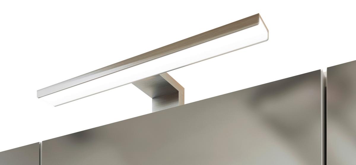 Badezimmer ''Stockholm'', Grau/Weiß - Weiß/Grau, KONVENTIONELL, Glas/Holzwerkstoff (110cm) - Held