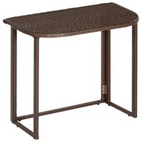 Gartentisch klappbar Metall/Kunststoff L: 90 cm - Braun, KONVENTIONELL, Kunststoff/Metall (90/50/75cm) - Gardenson