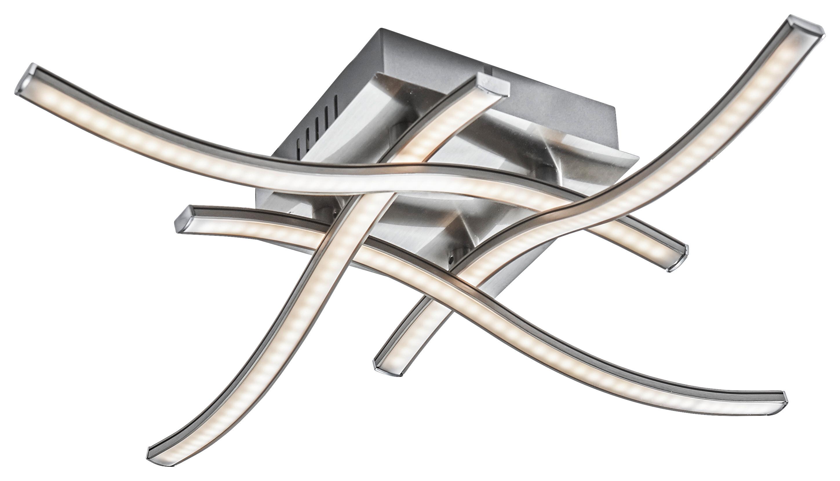 LAMPA SUFITOWA LED MANHATTAN II  *SBN* - kolor niklowy, Konventionell, tworzywo sztuczne/metal (47,5/47,5/9,5cm) - Novel