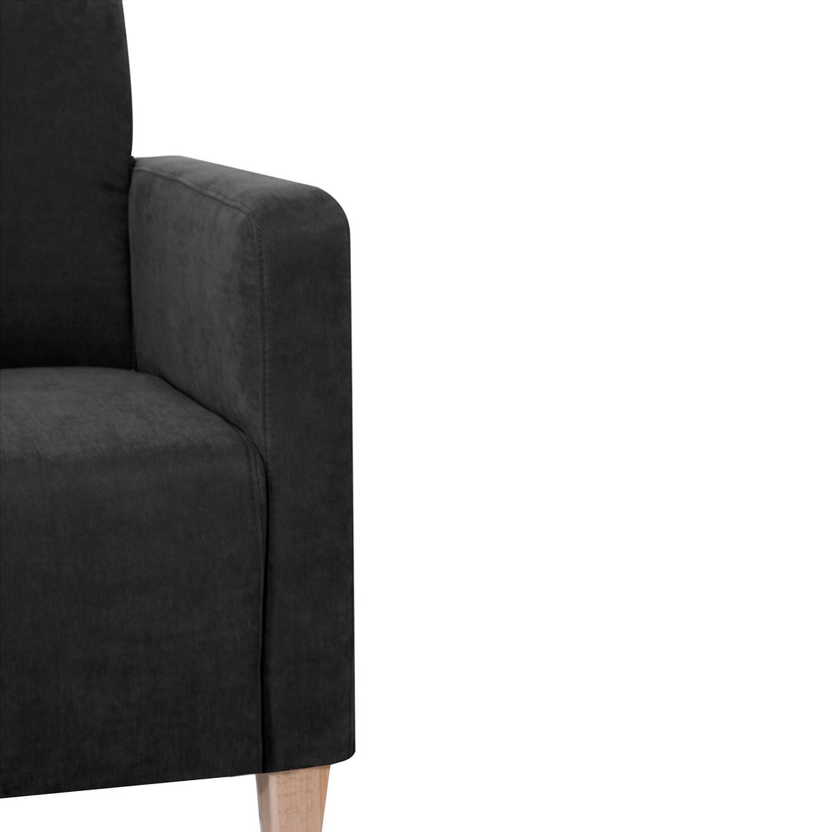 SESSEL MILLA - Schwarz/Naturfarben, Design, Holz/Textil (71/81/70cm) - Max Winzer