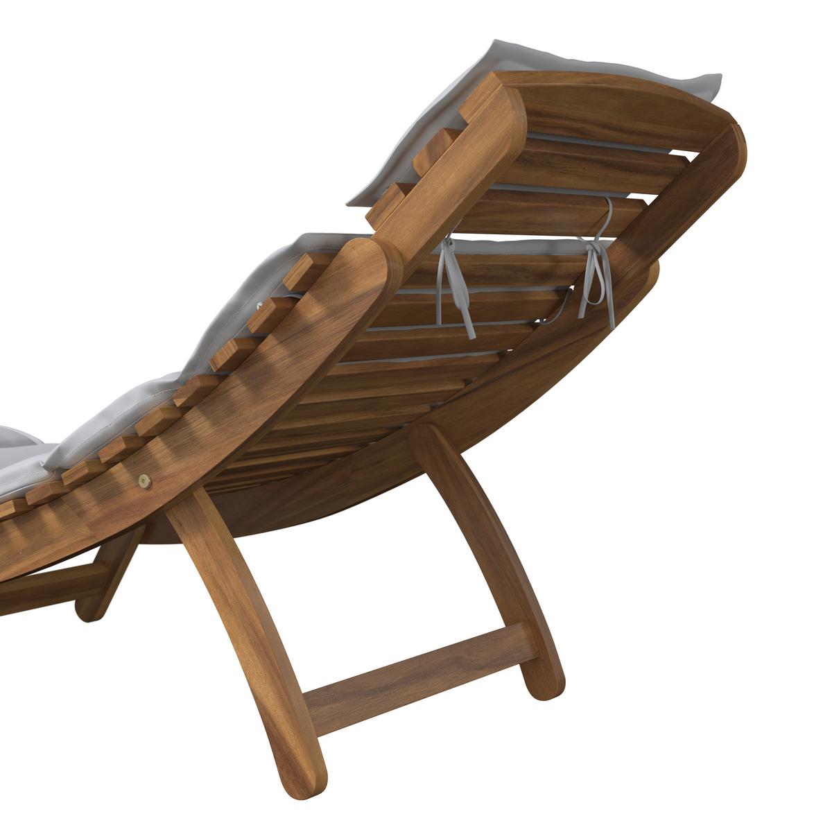 Napozóágy Natalie - bézs, Natur, textil/fa (180/62/54cm) - Mömax