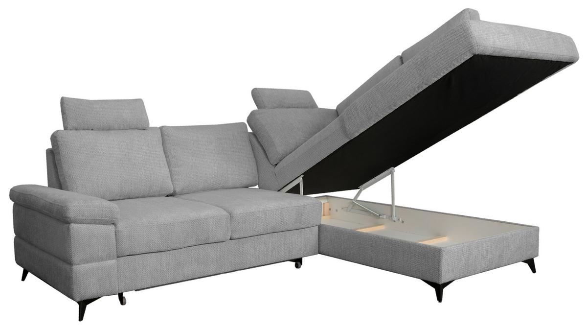 Coltar SARA L - negru/gri, Basics, textil (250/189cm) - Ondega