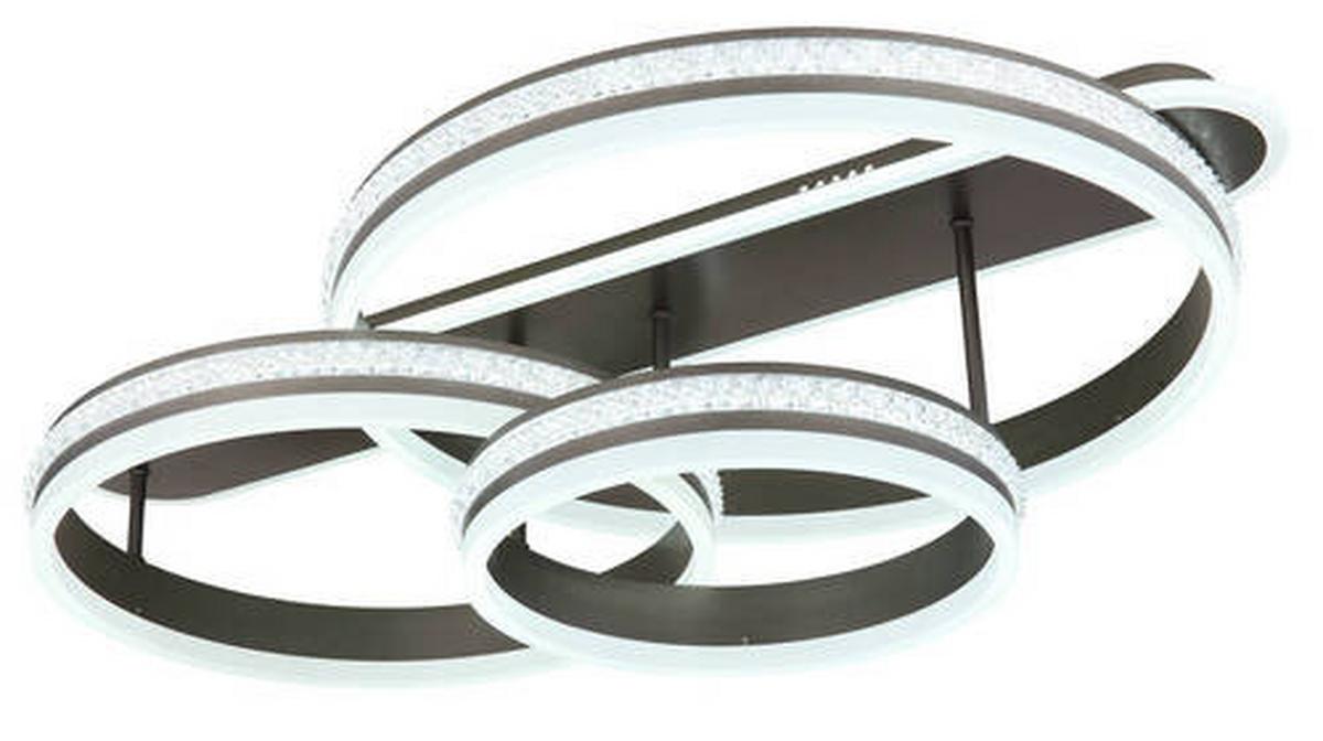 Stropna Led-svetilka Grouni, S Sijalko - barve titana/opal, Design, kovina/umetna masa (80/50/21,5cm)
