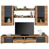 Dnevni Regal Fargo, Barva Hrasta, Siva, Led - siva/barve hrasta, Moderno (240/192/38cm) - Mömax