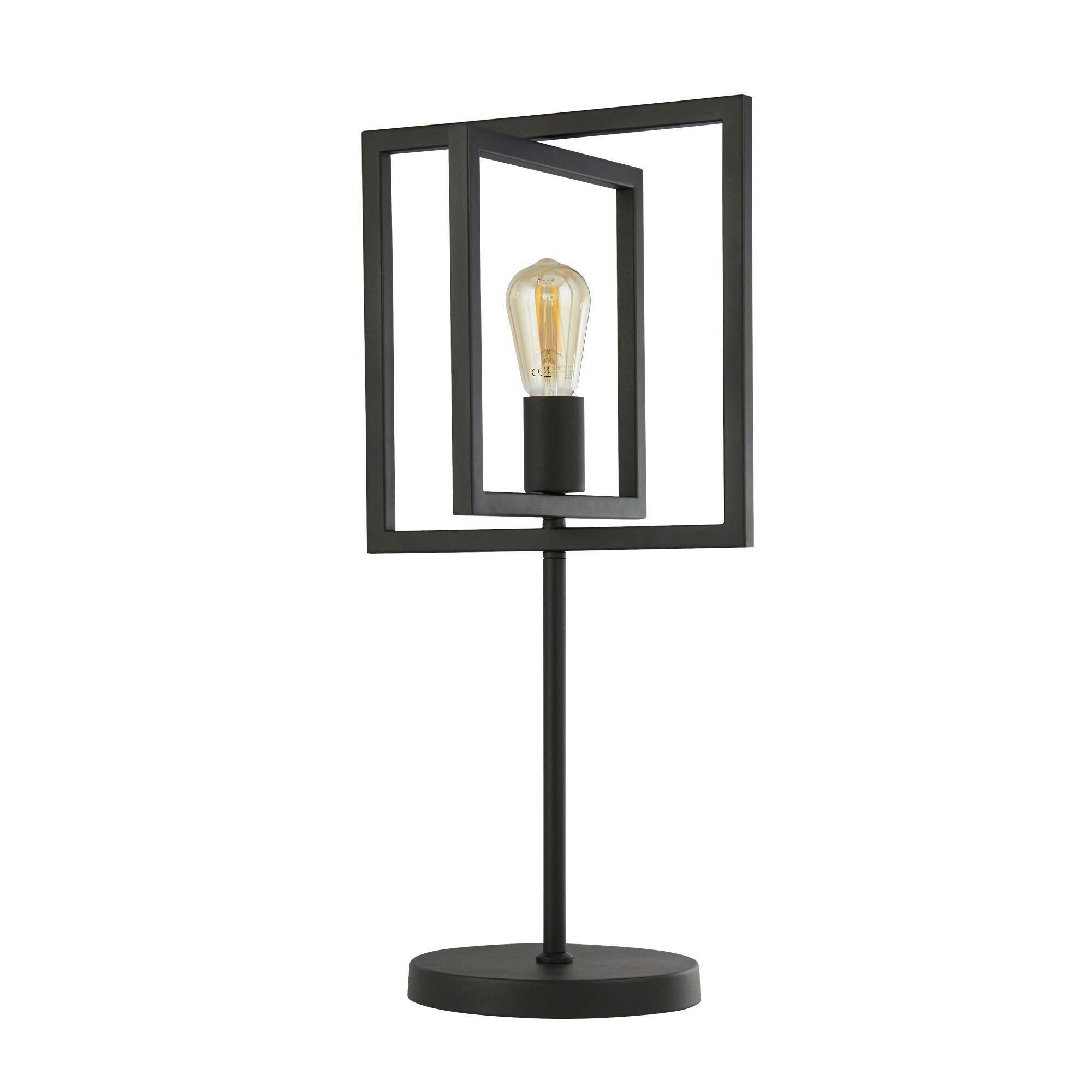 Asztali Lámpa Eu23201-1bk - fekete, Design, fém (25/29,5/60,5cm)