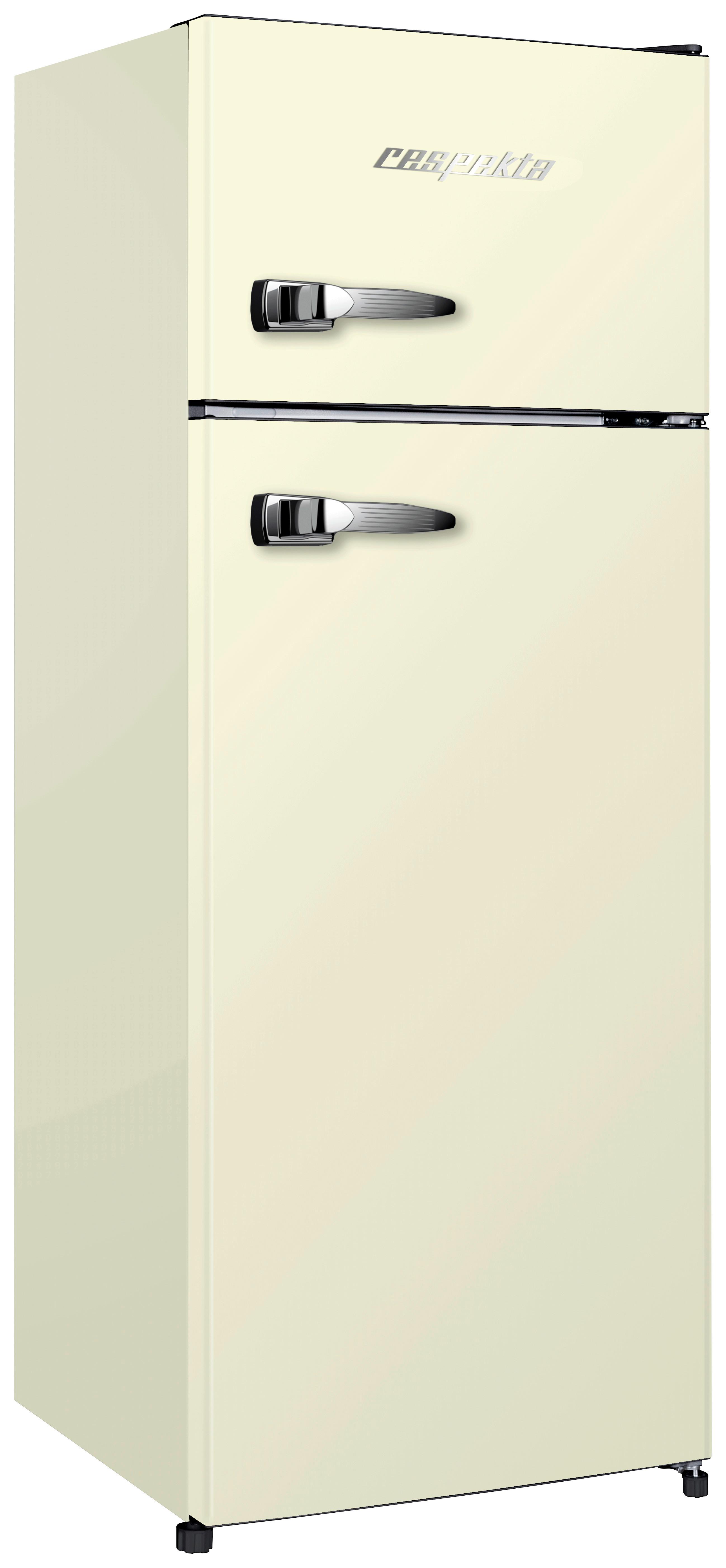 Kühl-Gefrier-Kombination KS144VC-52 Creme - Creme, Trend, Glas/Kunststoff (54/142,8/55,1cm) - Respekta
