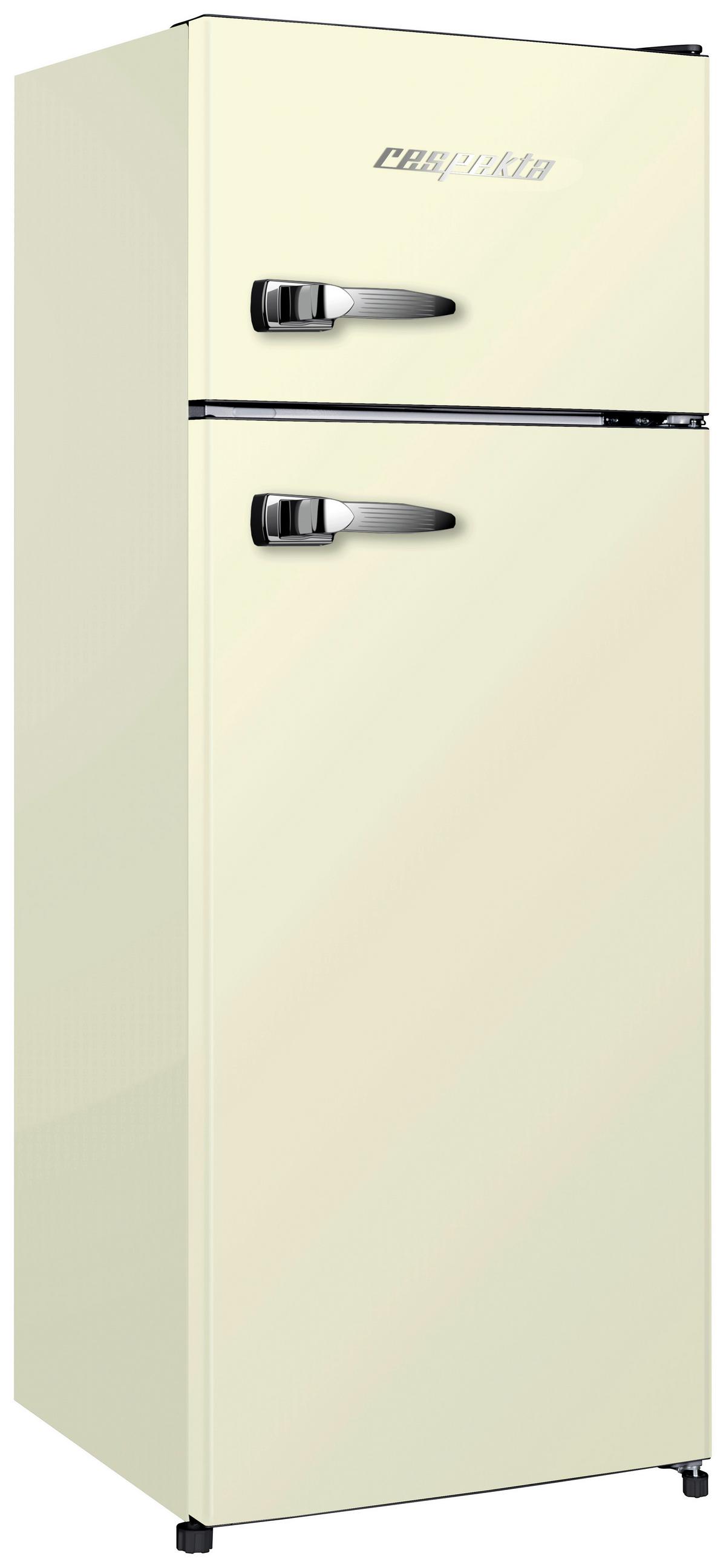 Kühl-Gefrier-Kombination KS144VC-52 Creme - Creme, Trend, Glas/Kunststoff (54/142,8/55,1cm) - Respekta