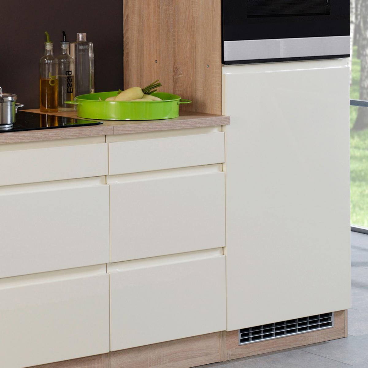 Küchenblock "Cardiff" Creme /Eiche inkl. E-Geräte - Eichefarben/Creme, Basics, Holzwerkstoff (270cm) - Held