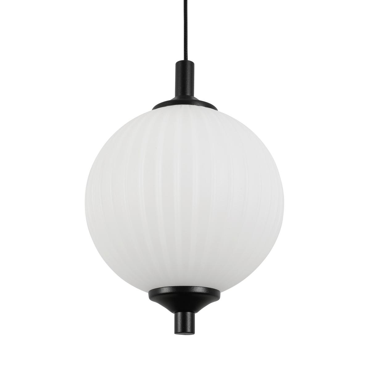 Lampă suspendată cu LED WILM - alb/negru, Modern, plastic/metal (65/15/120cm) - Modern Living
