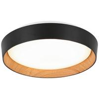 Plafonieră cu LED Lia - alb, Konventionell, plastic/lemn (39/7cm) - Mömax