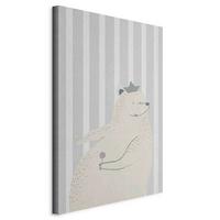 Slika Na Platnu Teddy Bear Gourmand - siva/svetlo siva, Basics, tekstil/leseni material (40/60/1.2cm) - artgeist