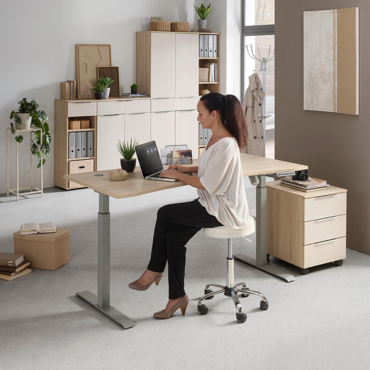 Schranksystem Siena Kaschmir/Eichefarben - Kaschmir/Chromfarben, MODERN, Holzwerkstoff/Metall (80/198/38cm) - Mömax