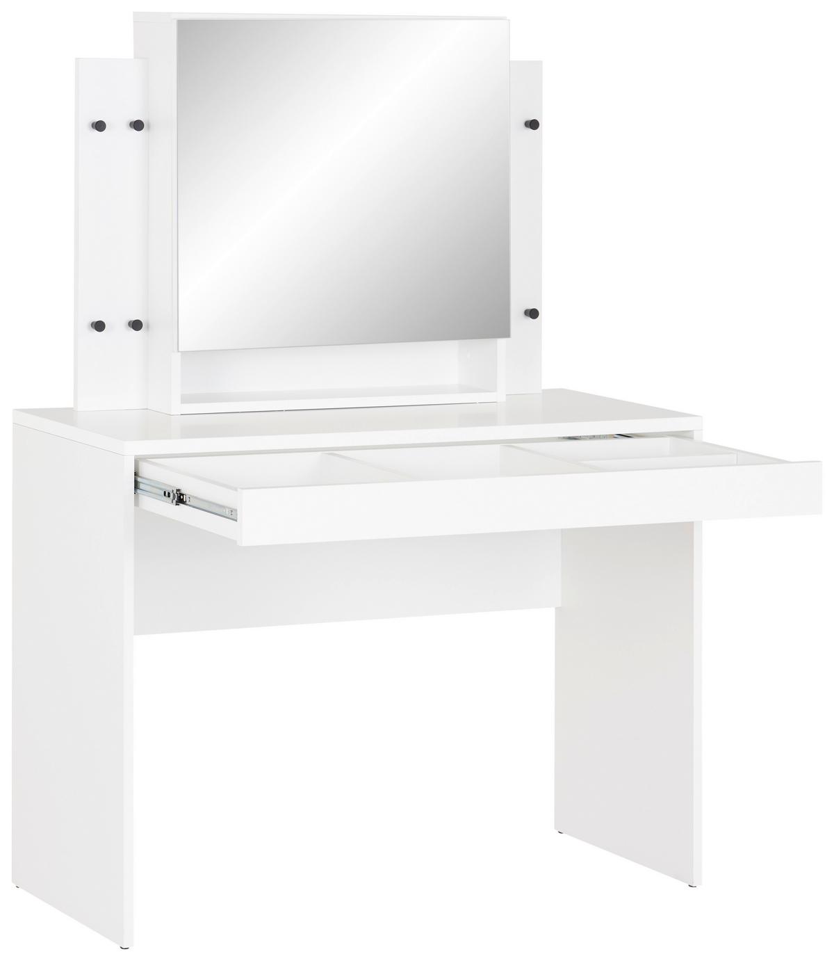 Toaletni Stol Sandy - bijela, Moderno, drvni materijal (100/76/45cm) - Modern Living