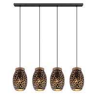 Viseča Svetilka Narri - zlate barve/črna, Basics, kovina (90/15/120cm) - Globo