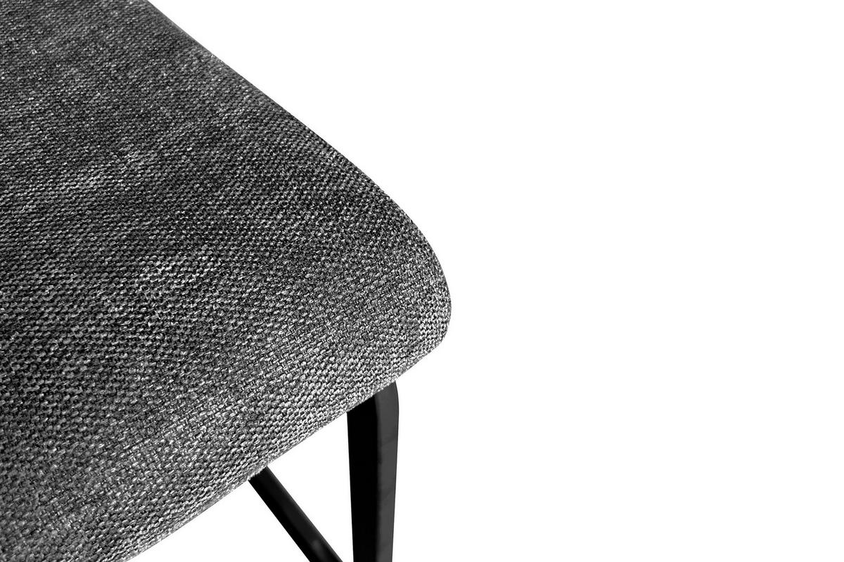Schwingstuhl-Set BANFF Anthrazit, Webstoff - Anthrazit/Schwarz, Design, Textil/Metall (42/97/58cm) - MID.YOU