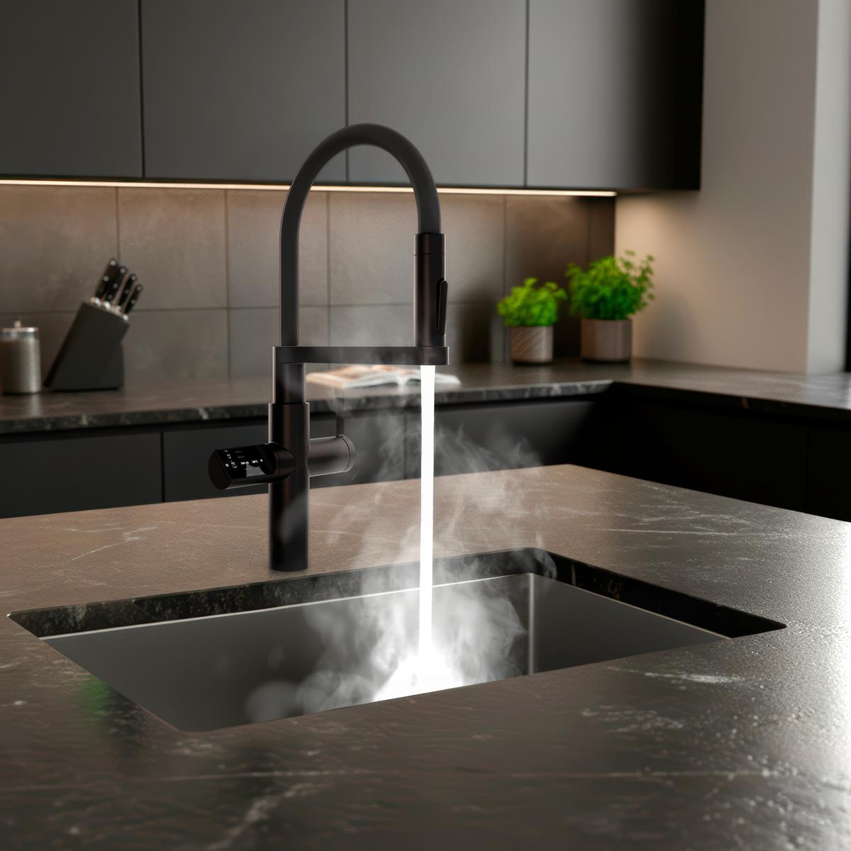 Küchenarmatur 31103110218 Schwarz - Schwarz, Basics, Kunststoff/Metall (20/43,9/51,60cm)