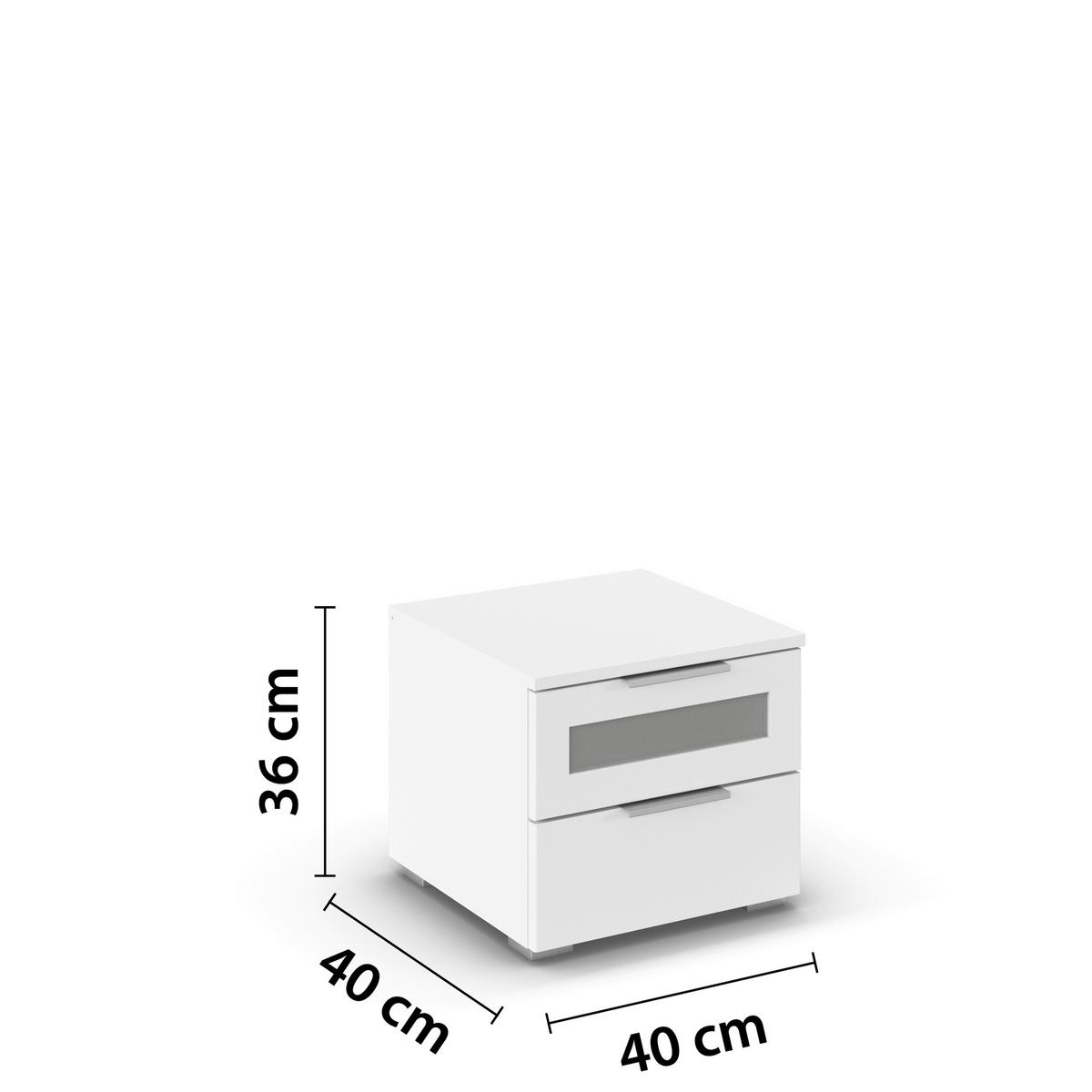 NOPTIERA MARS 2L-GR - alb, Basics, material pe bază de lemn (40/36/40cm) - Modern Living