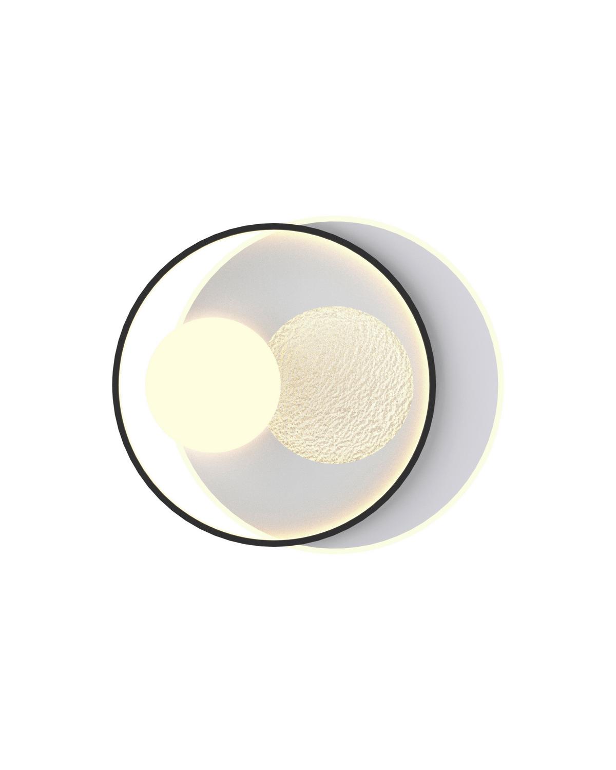 LAMPA SUFITOWA LED LAREDO - czarny/biały, Basics, tworzywo sztuczne/metal (58/50/10,5cm) - Novel