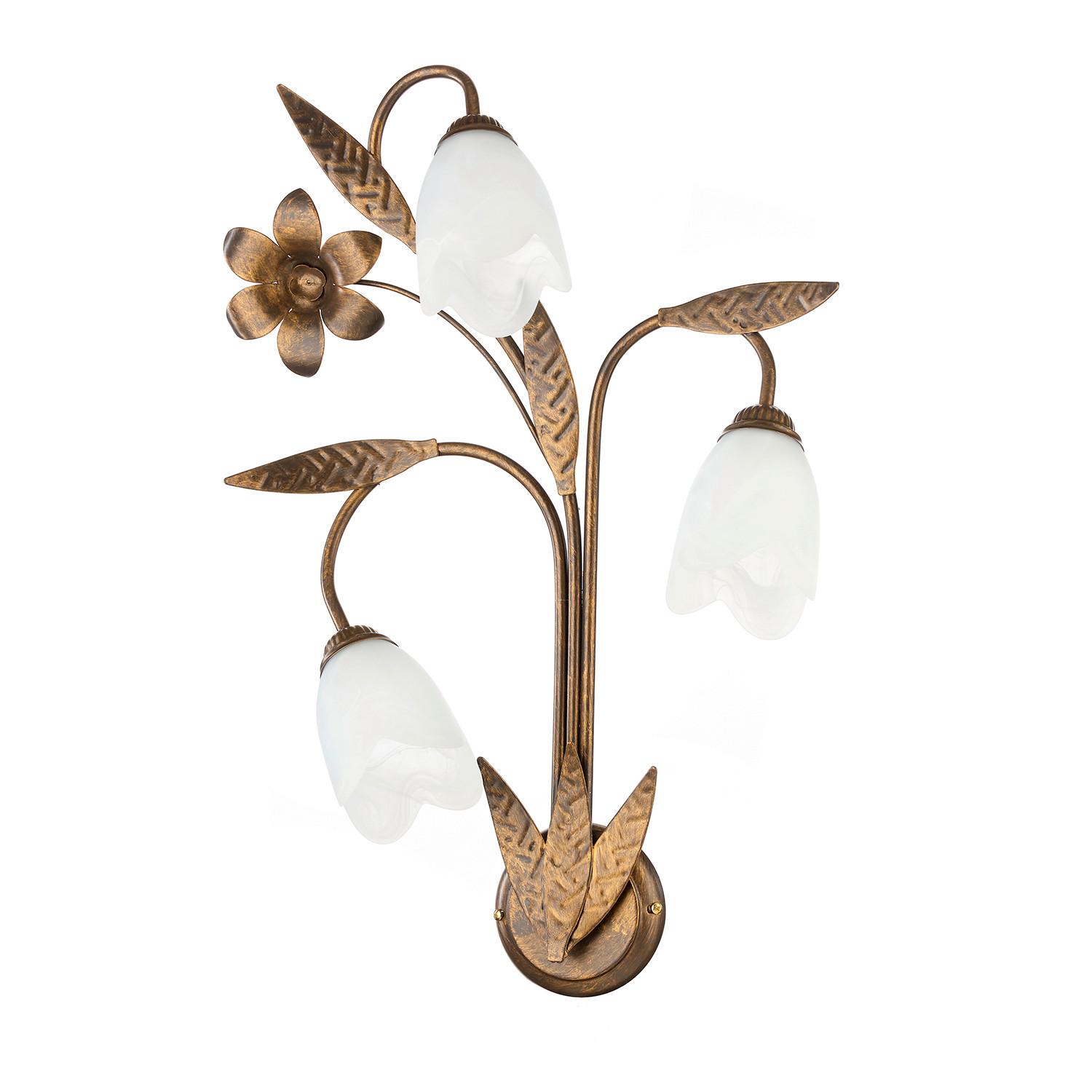 Wandleuchte Sonia Bronzefarben max. 6 Watt - Bronzefarben, Basics, Glas/Metall (40/19/70cm)