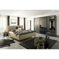 Bett Emily Grün ca. 180x200cm - Schwarz/Grün, KONVENTIONELL, Holzwerkstoff/Textil (180/200cm) - Premium Living