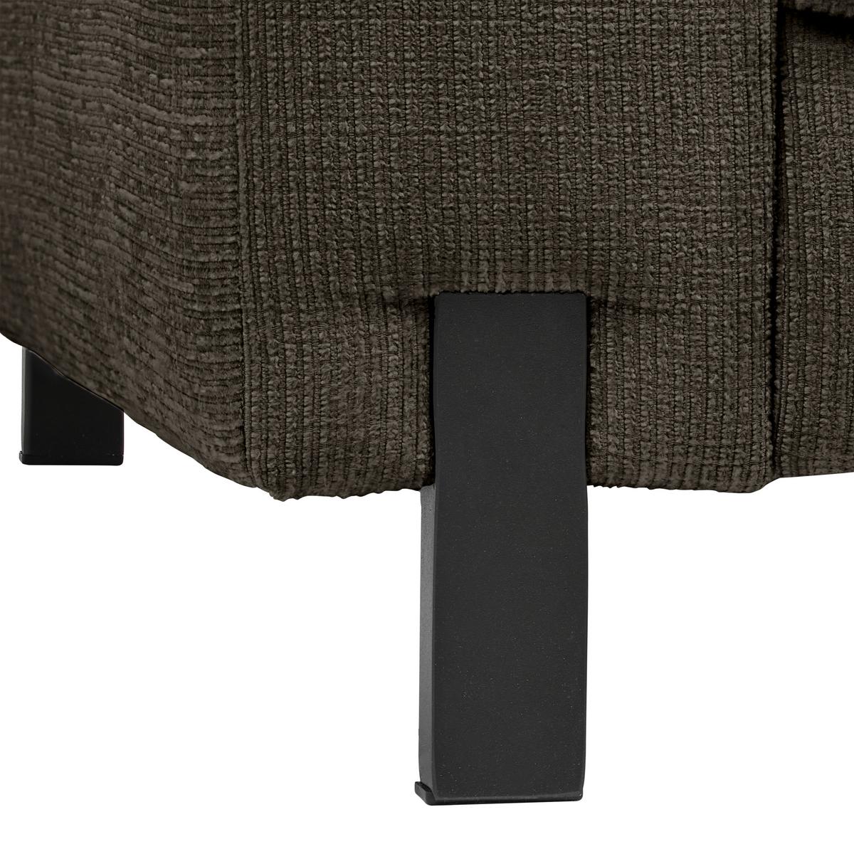 2-Sitzer-Sofa Piega Anthrazit - Anthrazit/Schwarz, MODERN, Textil/Metall (189/66-87/96cm) - Mömax